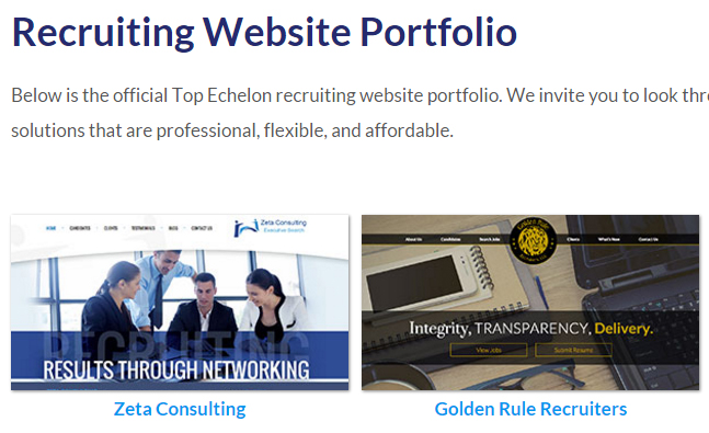 get a recruiting website from Top Echelon