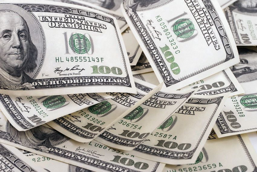 Split fees as represented by $100 bills