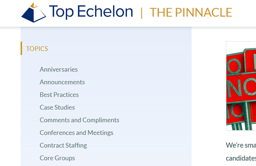 Top Echelon Network's Pinnacle newsletter